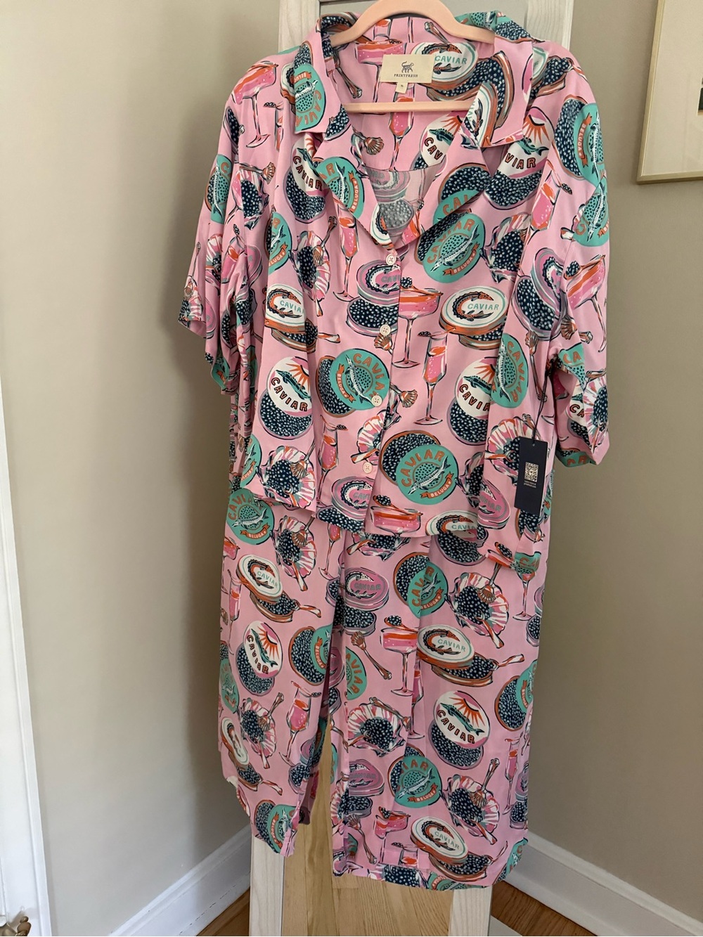 Pink caviar and champagne Printfresh Pajama Set